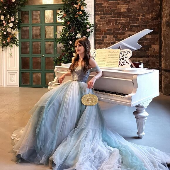 Rhinestone Evening Clutch for Women  Sparkly Crystal Purse for Wedding Party - Picture 8 of 8